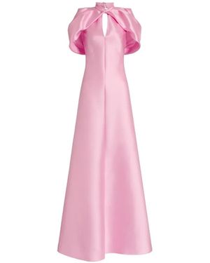Alberta Ferretti Twist-Detail Maxi Dress - Pink