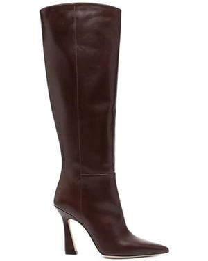 Stuart Weitzman Vinnie Leather Boots - Brown