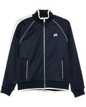 Wales Bonner Motion Sweater Met Rits - Blauw