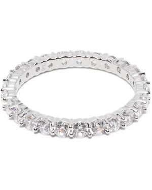 Swarovski Anello Halo Con Cristalli - Bianco