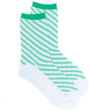 Issey Miyake Socken mit Streifenbesatz - Blau