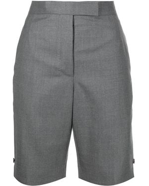Thom Browne Tailored High-Waist Shorts - Grey