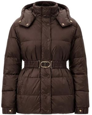 Twinset Belted Puffer Jacket - Brown