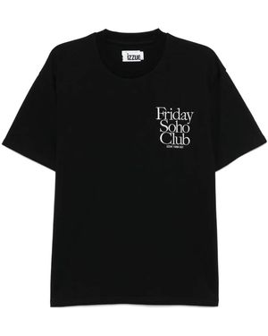 Izzue Embroidered Logo T-Shirt - Black