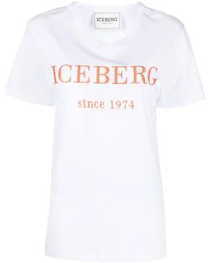 Iceberg Logo-Print Short-Sleeve T-Shirt - White
