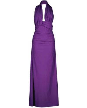 Christopher Esber V-Neck Ruched Beach Dress - Purple
