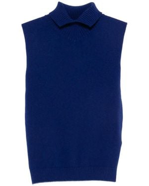 Jil Sander Polo-Collar Vest - Blue