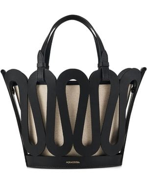 Aquazzura Artiste Medium Tote Bucket Bag - Black