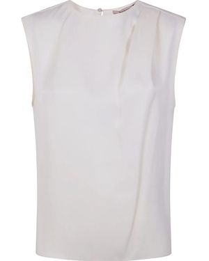 Twinset Pleat-Detail Top - White