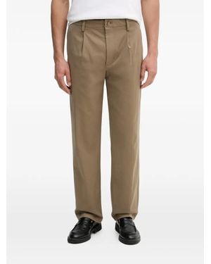 Guess Pleated Twill Pants - Natural