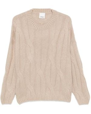 Allude Pullover Mit Tiefen Schultern - Natur