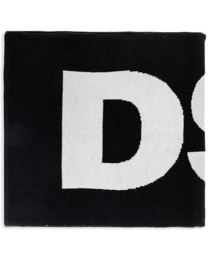 DSquared² Strickschal mit Logo-Verzierung - Schwarz