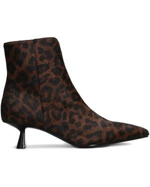 Bibi Lou 45Mm Animal Print-Heel Boots - Brown