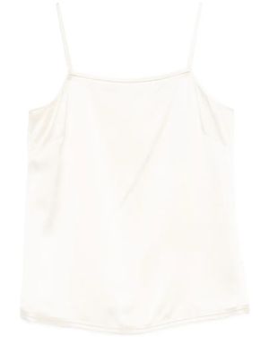JOSEPH Gaia Silk Satin Blouse - White