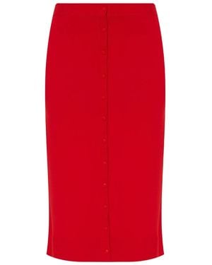Victoria Beckham ボタン タイトスカート - レッド
