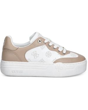 Guess Perforated Panel Trainers - White