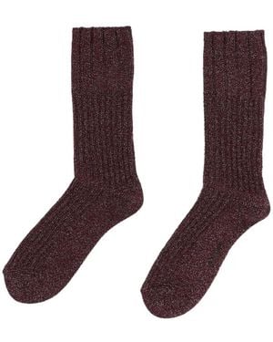 ANT45 Barcellona Ribbed Socks - Brown