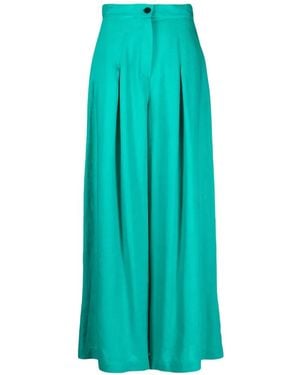 Tessitura Body Couture Wide-Leg-Hose Mit Bundfalten - Blau