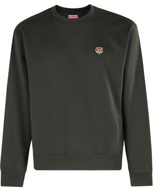 KENZO Sweatshirt mit Tigerstickerei - Grün