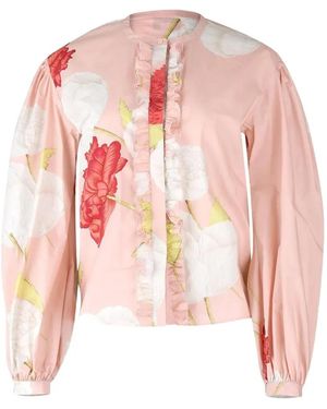 Giambattista Valli Ruffled-detail Blouse - Pink