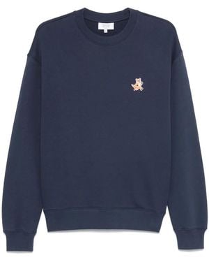 Maison Kitsuné Speedy Fox Cotton Sweatshirt - Blue