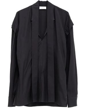 Lemaire Blusa Con Collo Lavallière E Maniche Lunghe - Nero