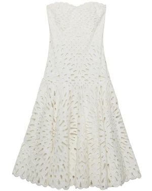 Jonathan Simkhai Robe Mi-Longue Florence À Broderies - White
