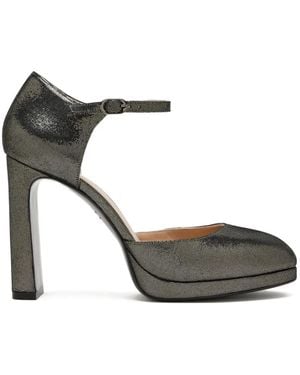Stuart Weitzman Platform Buckle Sandals - Grey