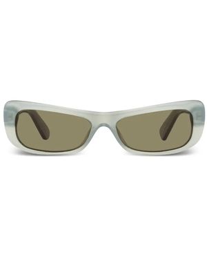 Jacquemus Capri Rectangle-Frame Sunglasses - Green