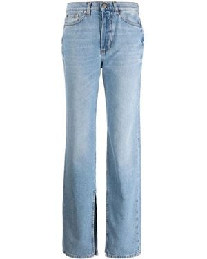 Twinset High-Rise Straight-Leg Jeans - Blue