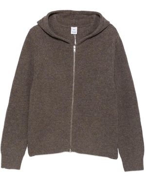Won Hundred Glasgow Ribbed-Knit Hoodie - Brown