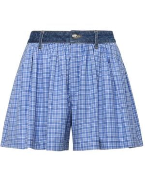 Cinq À Sept Shorts Madalyn A Cuadros Gingham - Azul