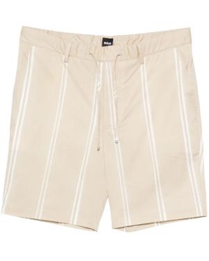BOSS Kane Vertical-Stripe Drawstring Shorts - Natural