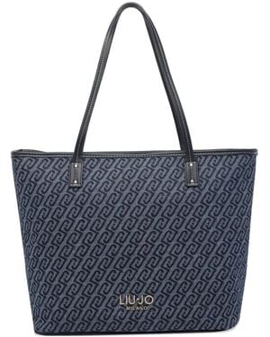 Liu Jo Logo Zip Tote Bag - Blue