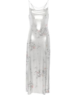 MACCAPANI Ita Laminated Maxi Dress - White
