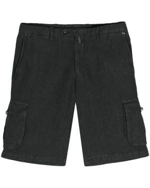 Kiton リネン カーゴショーツ - ブラック