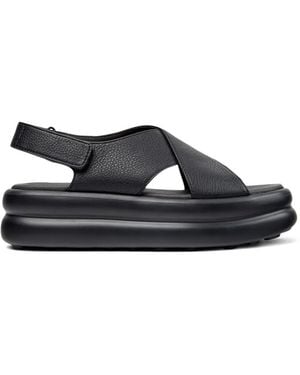 Camper Pelotas Flota Up Leather Sandals - Black