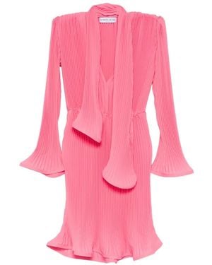 ROWEN ROSE Pleated Scarf Midi Dress - Pink