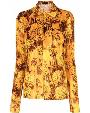 Kwaidan Editions All-Over Floral-Print Shirt - Orange