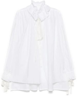 Midorikawa Raw Edge Blouse - White