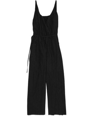 Bimba Y Lola Strappy Jumpsuit With Gathered Inner Top - Black