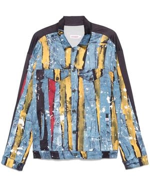 Charles Jeffrey Striped Jacket - Blue