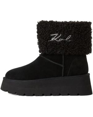 Karl Lagerfeld プラットフォーム アンクルブーツ - ブラック