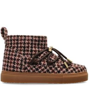 Inuikii Plaid Low Ankle Boots - Brown