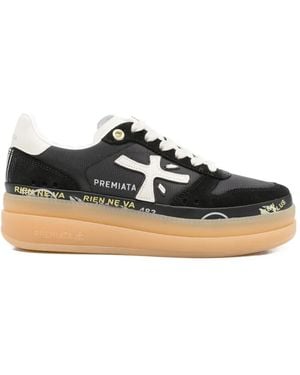 Premiata Micol Logo-Patch Trainers - Black