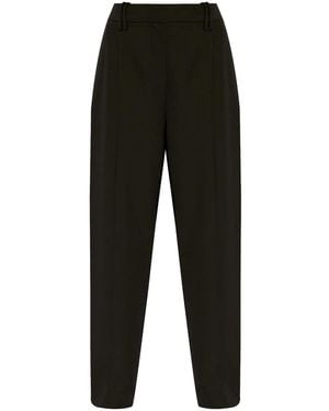 Ganni High-Rise Straight Pants - Black