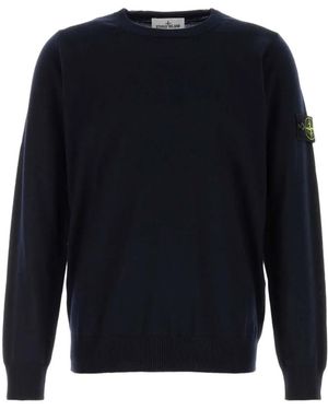 Stone Island 5100071 Regular-Fit Crew-Neck Jumper - Blue