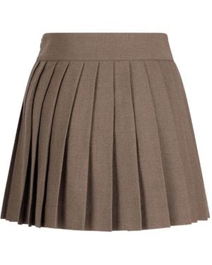 Ermanno Scervino Pleated Mini Skirt - Brown