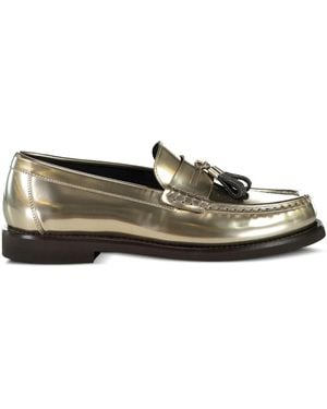 Brunello Cucinelli Metallic-Finish Tassel Loafers
