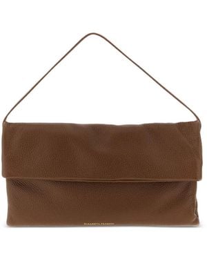Elisabetta Franchi ロゴエンボス ショルダーバッグ - ブラウン